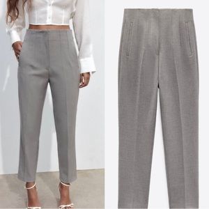 Zara high waisted pleat pant blogger fav